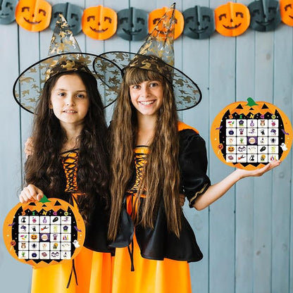 XZENTIRA Halloween 24 Players Games, Pumpkin Bingo Game Cards Set - Image 4