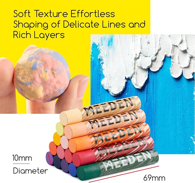 MEEDEN Soft Oil Pastels Set: 72 Vibrant Colors Oil Pastels - Image 3