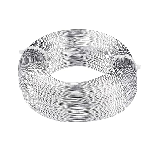 Fashewelry 656 Feet 18 Gauge Aluminum Wire Silver 1mm Bendable Metal Craft Wire by FASHEWELRY