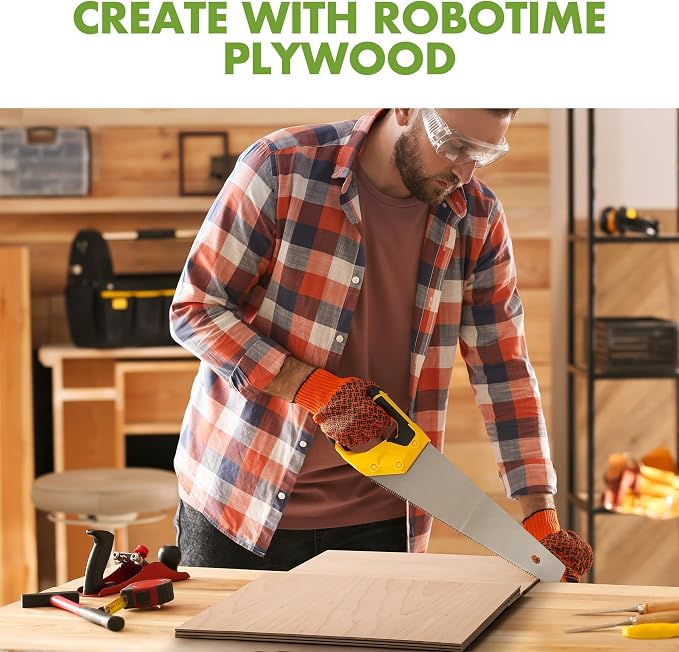 ROBOTIME Baltic Birch Plywood 1/8”, 3mm Plywood Crafting Wood Sheets 6 Pcs - Image 5