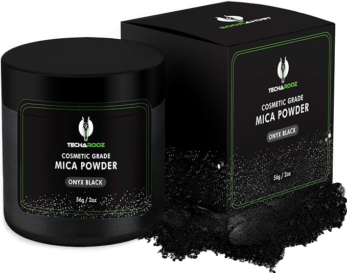 Black Mica Powder for Epoxy Resin 56g / 2oz. Jar by TECHAROOZ