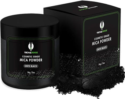 Black Mica Powder for Epoxy Resin 56g / 2oz. Jar by TECHAROOZ