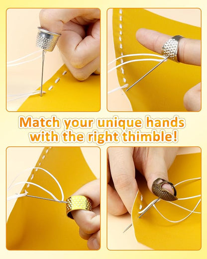 FIVEIZERO Thimble Kit– 7 PCS Sewing Thimbles - Image 5