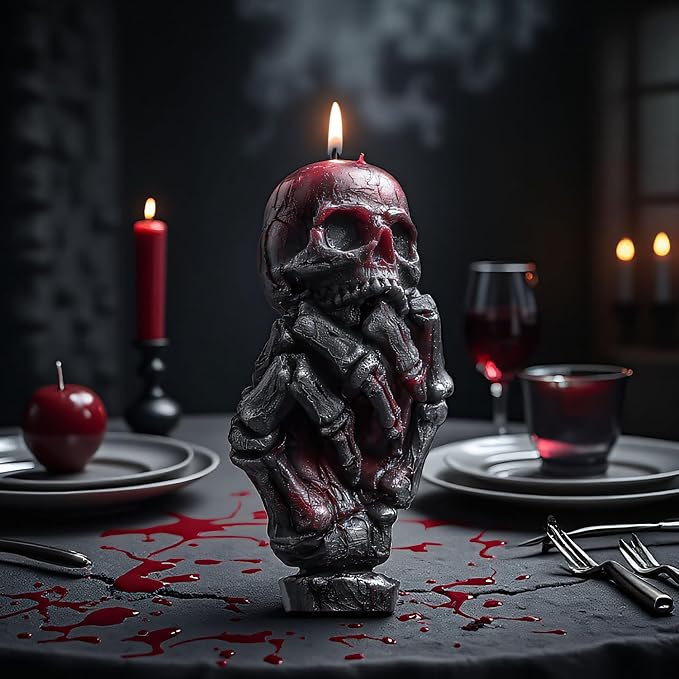 Skull Hand Ghost Cylinder Molds Silicone Wave Spiral Candle Mold - Image 2