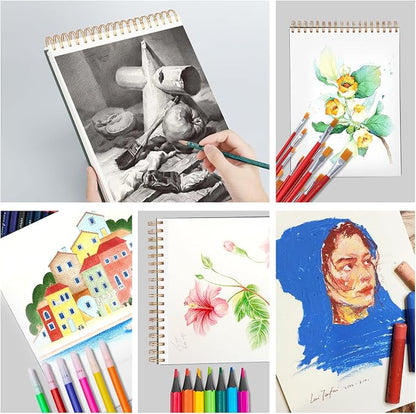 Ddaowanx 9" x 12" Sketch Book, 100 Sheets Spiral Bound Art Sketchbook, Acid - Image 6