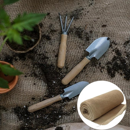 10" Wide Natural Burlap Fabric Roll - Image 5