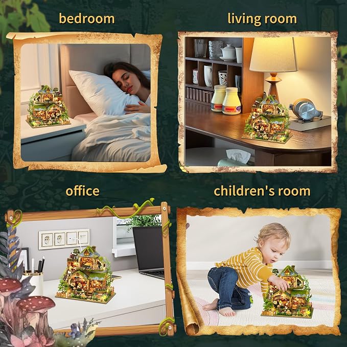 Miniature House Kit, 3D Wooden Puzzles - Image 8