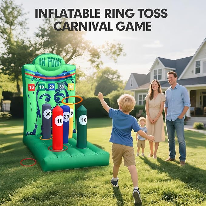 Inflatable Carnival Game with Built-in Blower, Portable Fun Toss Game - Image 4