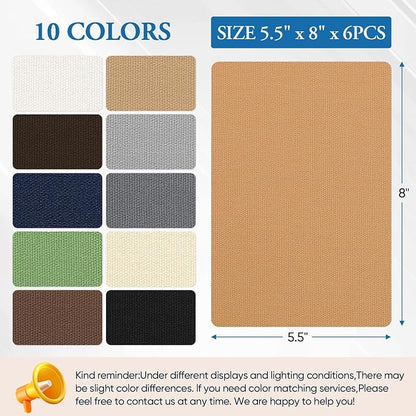 Canvas Patch 5.5 x 8 Inches 6Pcs Self-Adhesive Waterproof Canvas Patch Kit - Image 3