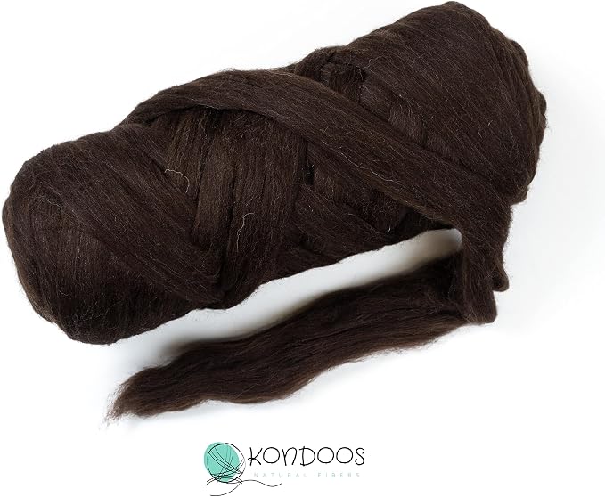 Natural Wool Bulk roving Yarn, 2 lb. Best Wool Spinning, Giant arm Knitting - Image 2