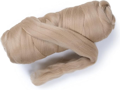 Colored Natural Wool roving, 1 lb. Best Wool by Kondoosnaturalfibers