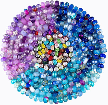 LAIDANLA 150pcs 15mm European Large Hole Beads Bulk by LAIDANLA