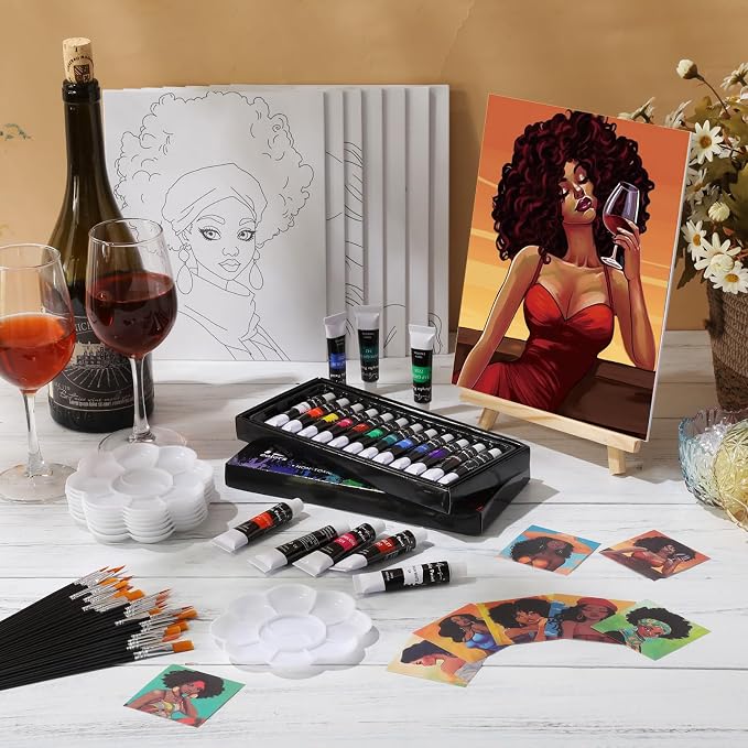 Cholemy 36 Pcs Paint and Sip Kit - Image 2