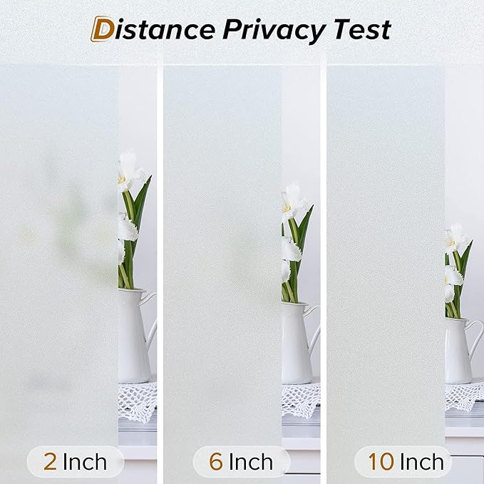 rabbitgoo Window Privacy Film, Frosted Glass Window Clings, Static Cling UV - Image 9
