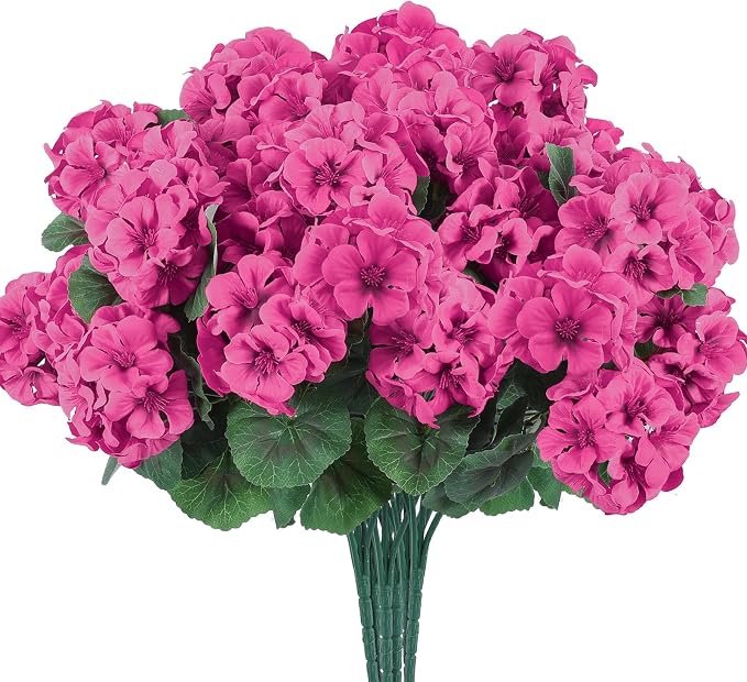 Hananona Artificial Geranium Flowers - Image 8