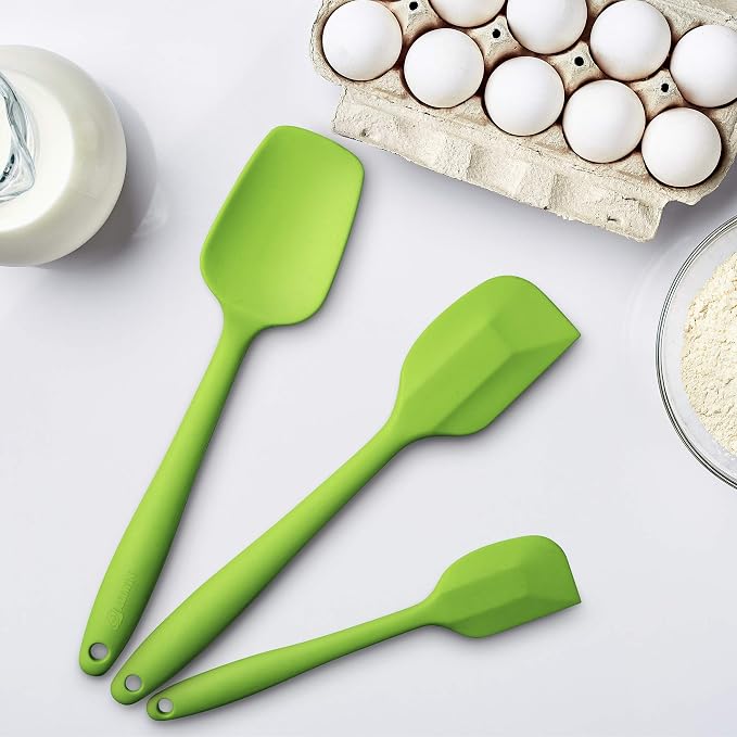 Silicone Spatula 3-piece Set, Ergonomic Handle High Heat-Resistant Spatulas - Image 4