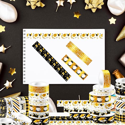 12 Rolls Graduation Washi Tape Set - Image 6