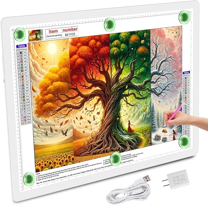 TOHETO A2 Light Pad 25.2''x18.4'', Large Magnetic LED Light Board by TOHETO