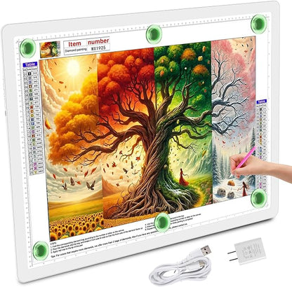 TOHETO A2 Light Pad 25.2''x18.4'', Large Magnetic LED Light Board by TOHETO