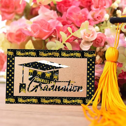 Whaline 12 Rolls Graduation Washi Tape Black Foil Gold 2025 Grad Washi Masking - Image 7