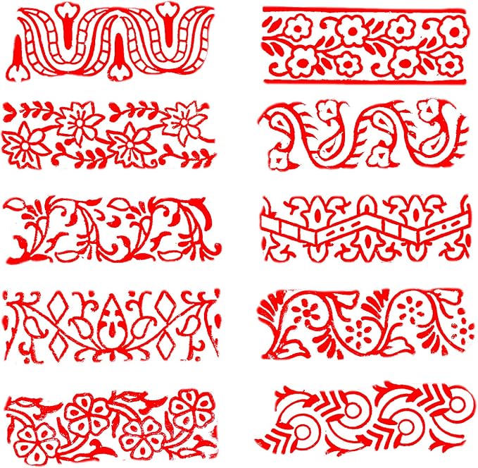 Royal Kraft Border Wooden Printing Stamps - Image 2