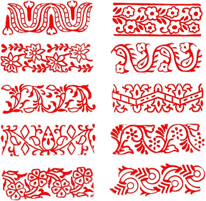 Royal Kraft Border Wooden Printing Stamps - Image 2