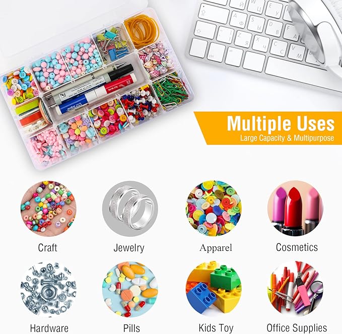 15 Large Grids Plastic Organizer Box - Image 5