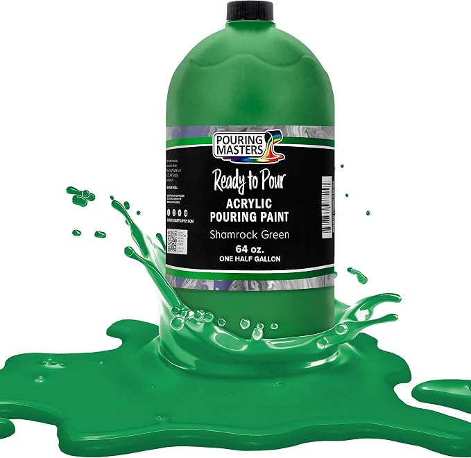 POURING MASTERS Shamrock Green Acrylic Ready to Pour Pouring Paint by Pouring+Masters