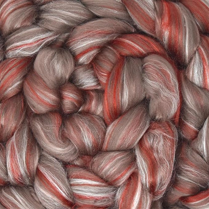 Merino Silk Luxe Tonal Designer Blend. Superfine Merino, Tussah Silk. Top Roving - Image 7