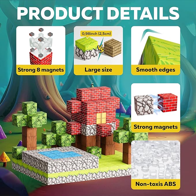 Magnetic Blocks Cubes 128PCS - Image 3