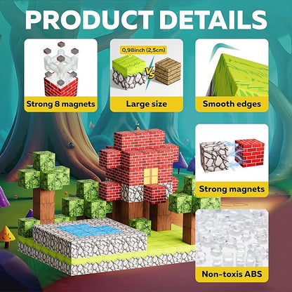 Magnetic Blocks Cubes 128PCS - Image 3