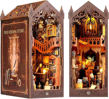 DIY Book Nook Kit, Miniature Dollhouse Bookshelf Insert by MakingLifeFunforCool