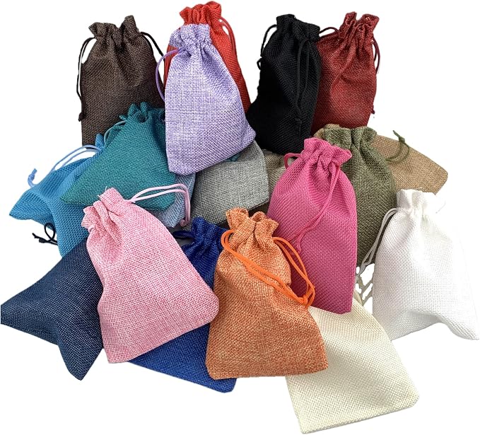 Palmhomee Pack of 20 Burlap Gift Bags - Image 2