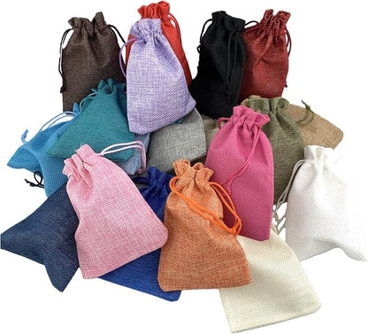 Palmhomee Pack of 20 Burlap Gift Bags - Image 2