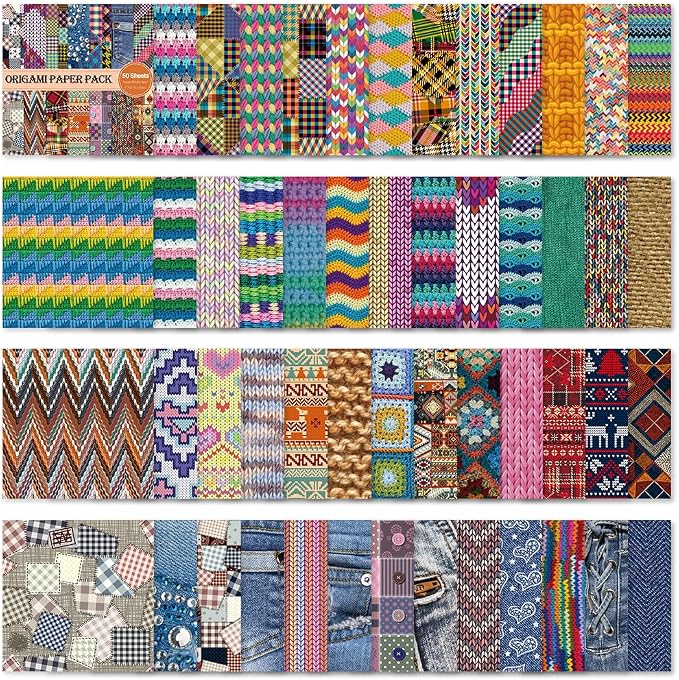 Square Origami Paper 6x6 Double Sided 50 Sheets 50 Colors 70GSM Origami Kit - Image 6