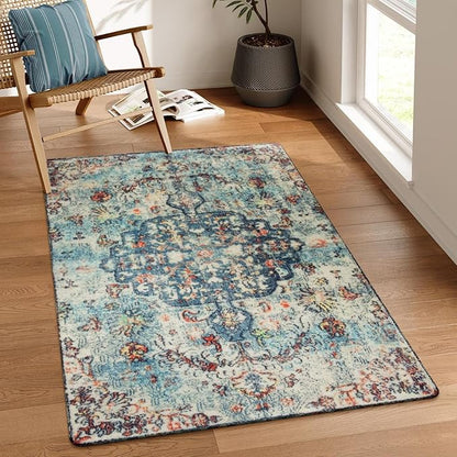 Lahome Bohemian Floral Medallion Area Rug by Lahome