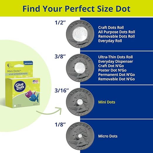 Glue Dots, Mini Dots, Double-Sided, 900 Dots, DIY Craft Glue Tape, Sticky - Image 5