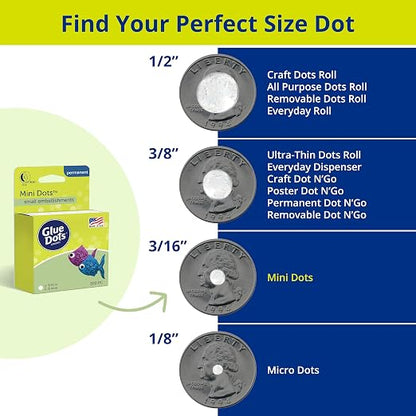 Glue Dots, Mini Dots, Double-Sided, 900 Dots, DIY Craft Glue Tape, Sticky - Image 5