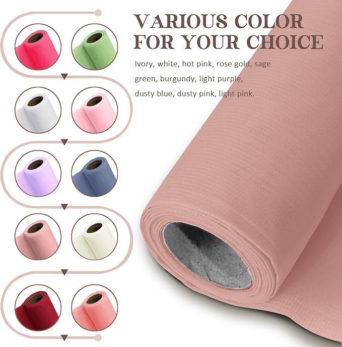 Horbaunal Dusty Rose Chiffon Fabric by The Yard, 1 Yard Continuous Sheer Fabric - Image 2