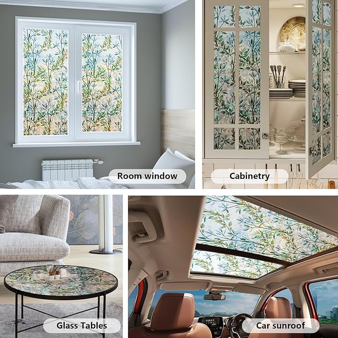 Finnez Window Privacy Film 3D Static Cling Window Film, No Glue Heat Control & - Image 5