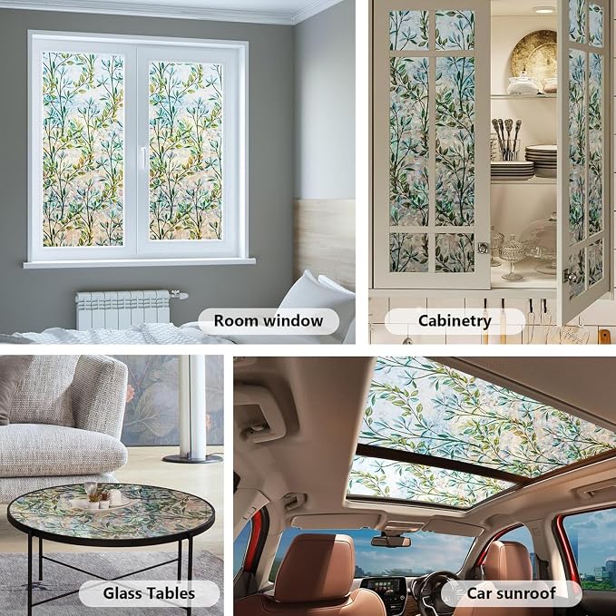 Finnez Window Privacy Film 3D Static Cling Window Film, No Glue Heat Control & - Image 5