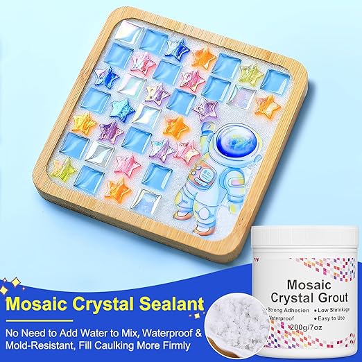 Mosaic Crystal Grout Kit with Scraper, Mosaic Crystal Sealant, Handmade - Image 5