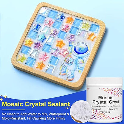 Mosaic Crystal Grout Kit with Scraper, Mosaic Crystal Sealant, Handmade - Image 5