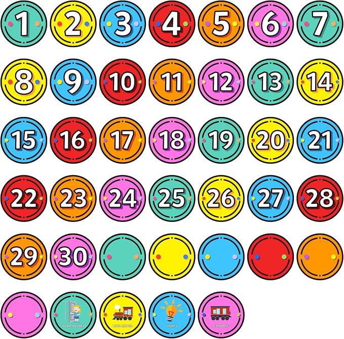 40PCS Line Up Spots for Classroom Floor, 6” Floor Numbers Stickers for Back to by KLOLKUTTA