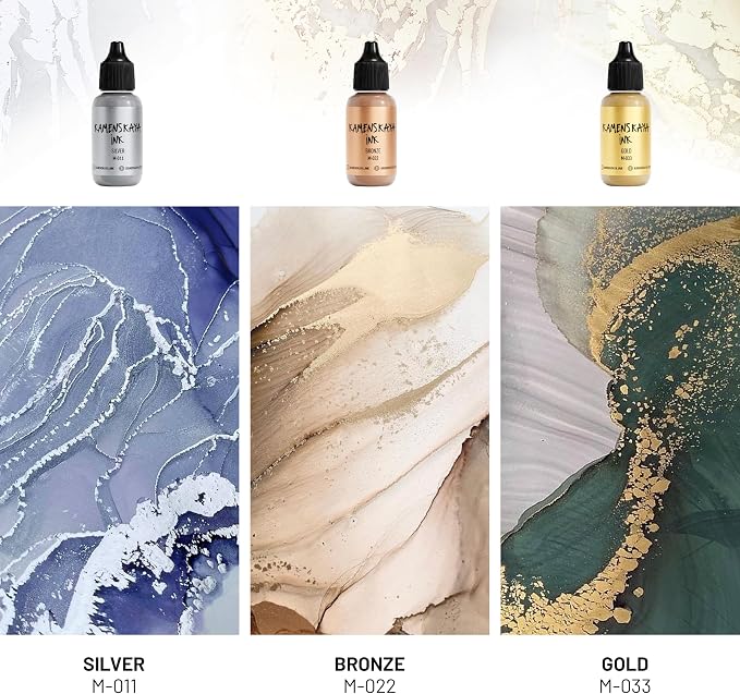 Metallic Alcohol Ink Set: Bronze Alcohol Ink - Image 5