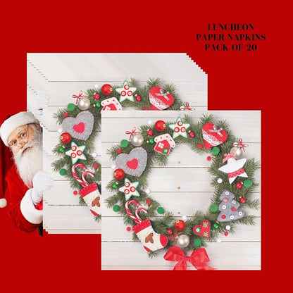 20-ct 13x13 Christmas Paper Decoupage Napkins, 3-Ply Servilletas Tissue Napkin - Image 3