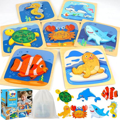 TOY Life Toddler Puzzles Ages 2-4, Wooden Puzzles by TOYLife