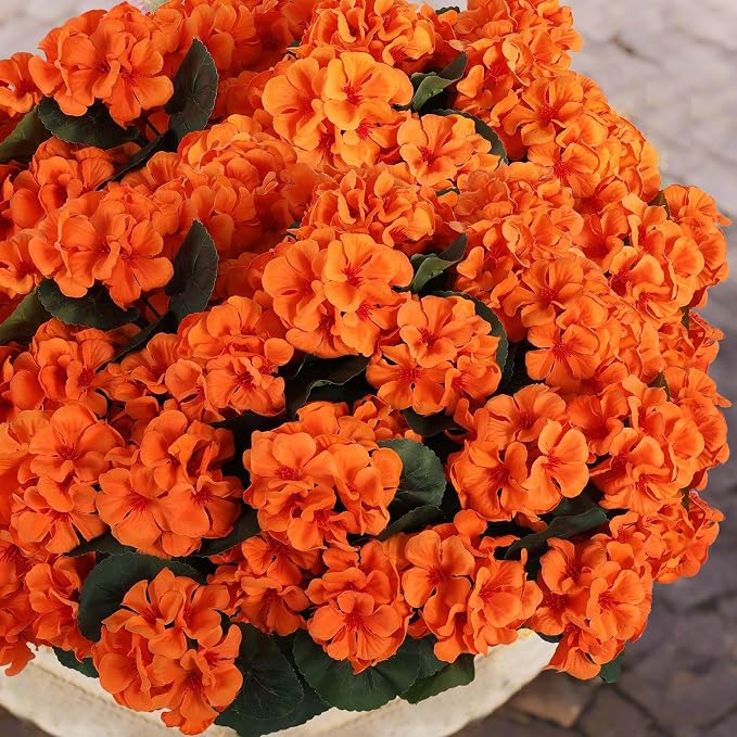 Hananona 6 Pcs Artificial Geranium Flowers - Image 7