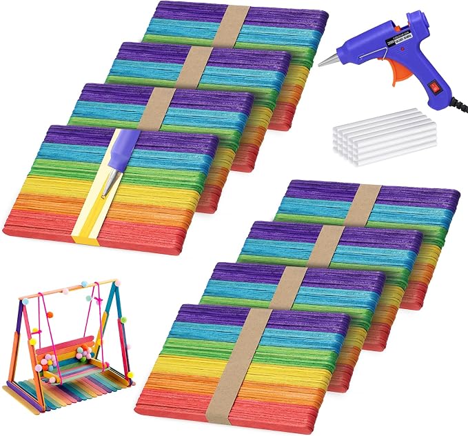 6 inch Colored Wooden Sticks Kits by MajhullaSuppliers