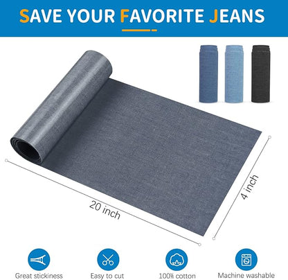 HTVRONT Iron on Patches for Clothing Repair 4 Rolls - Image 2